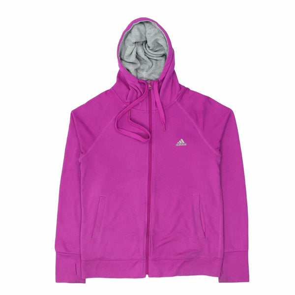 Adidas 90's Spellout Zip Up Hoodie Medium Purple