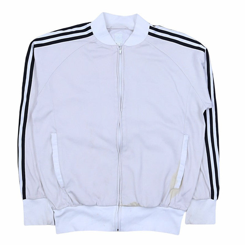 Adidas 90's Zip Up Sweatshirt Medium White