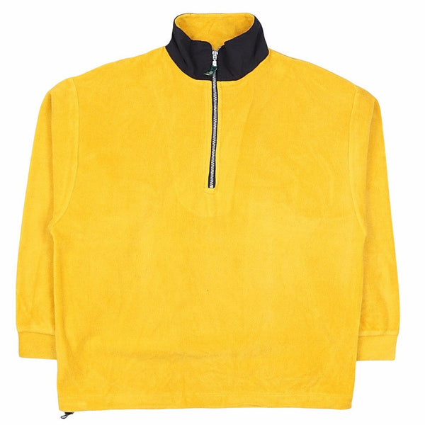 Land Rover 90's Quarter Zip Plain Sweatshirt XXLarge (missing sizing label) Yellow