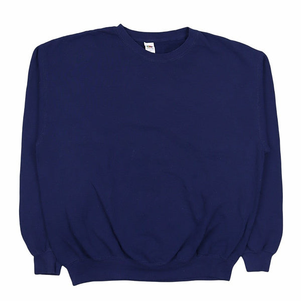 friut of the loom 90's Heavyweight Crewneck Plain Sweatshirt XLarge Blue