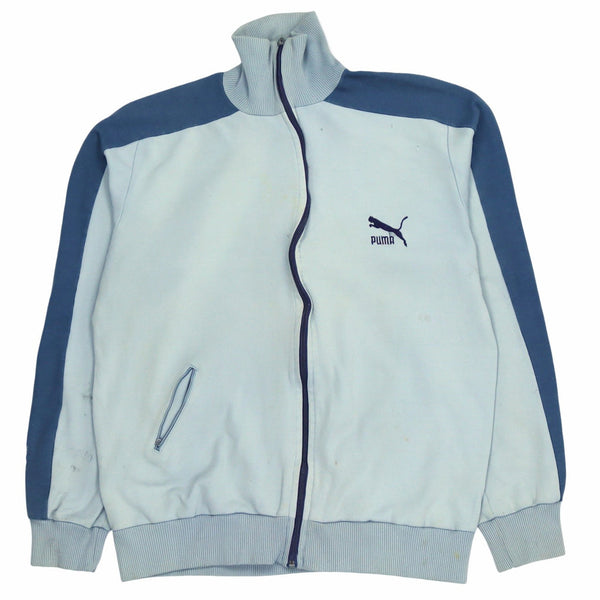 Puma 90's Retro Track Jacket Zip Up Windbreaker Large (missing sizing label) Blue