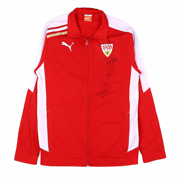 Puma 90's Signed Football Zip Up Windbreaker XXXLarge (3XL) Red