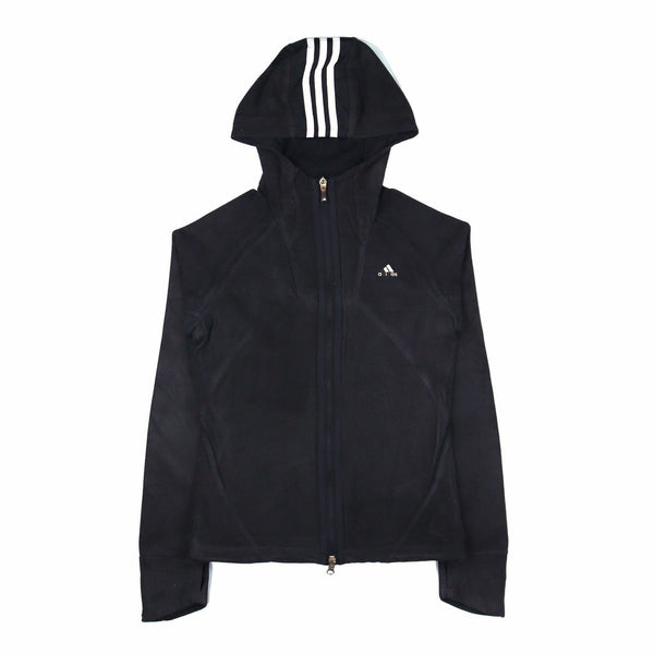 Adidas 90's Zip Up Hoodie Small Black