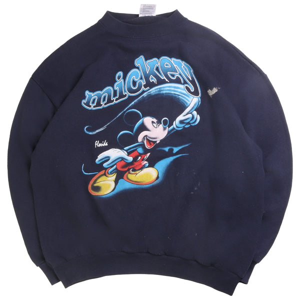 Mickey Mouse  Disney Crewneck Sweatshirt XLarge Navy Blue