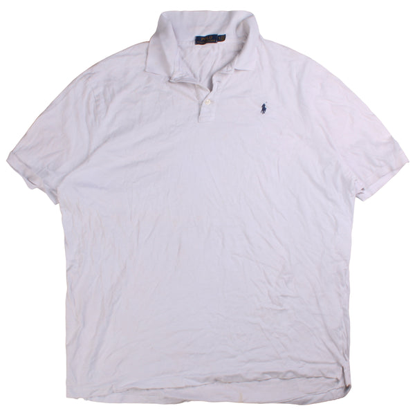 Polo Ralph Lauren  Short Sleeve Button Up Plain Polo Shirt XLarge White