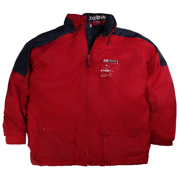 Reebok  Full Zip Up Heavyweight Puffer Jacket XLarge Red