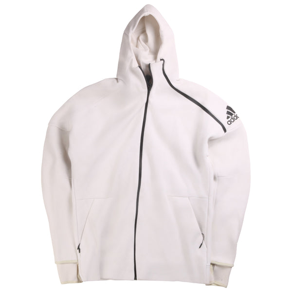 Adidas  Full Zip Up Hoodie Small White