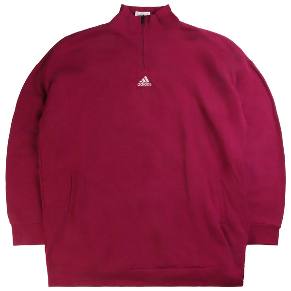 Adidas  Quarter Zip Sweatshirt XLarge Burgandy Red