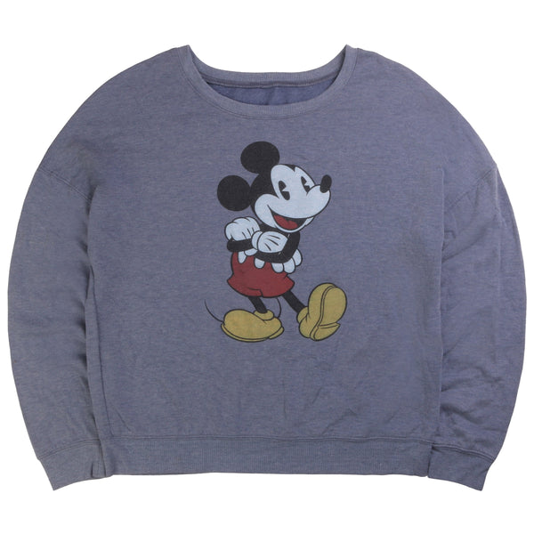 Disney  Mickey Mouse Crewneck Sweatshirt XLarge Blue