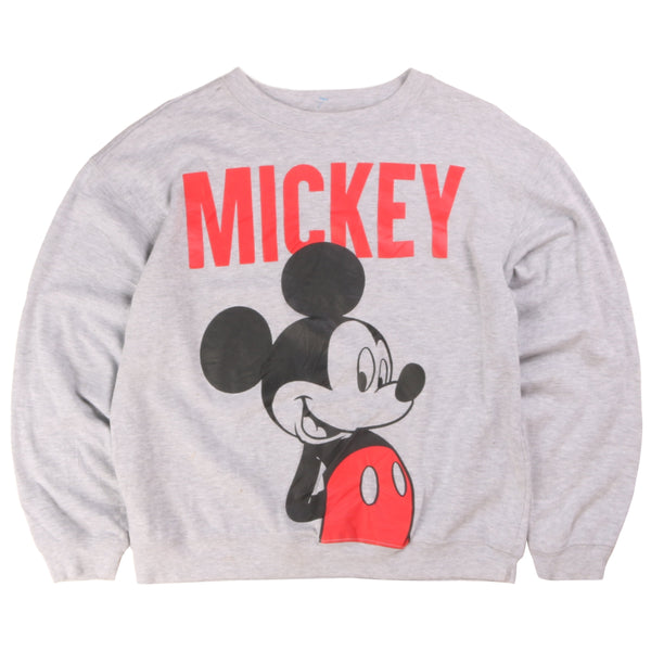 Disney  Mickey Mouse Crewneck Sweatshirt Medium Grey