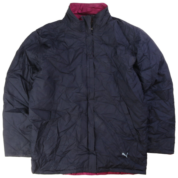 Puma 90's Reversible Zip Up Puffer Jacket Small (missing sizing label) Navy Blue