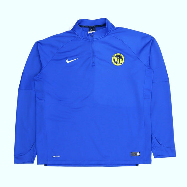 Nike 90's Quarter Zip Swoosh Windbreaker XLarge Blue