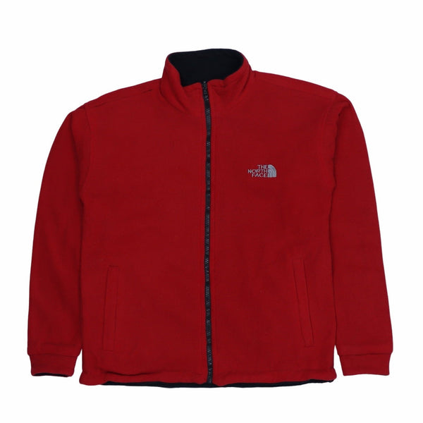 The North Face 90's Spellout Zip Up Fleece XSmall Red