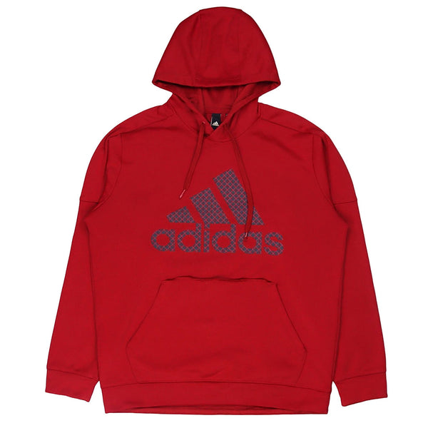 Adidas 90's Spellout Pullover Hoodie Large Red