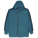 Adidas 90's Spellout Zip Up Hoodie XXLarge (2XL) Green