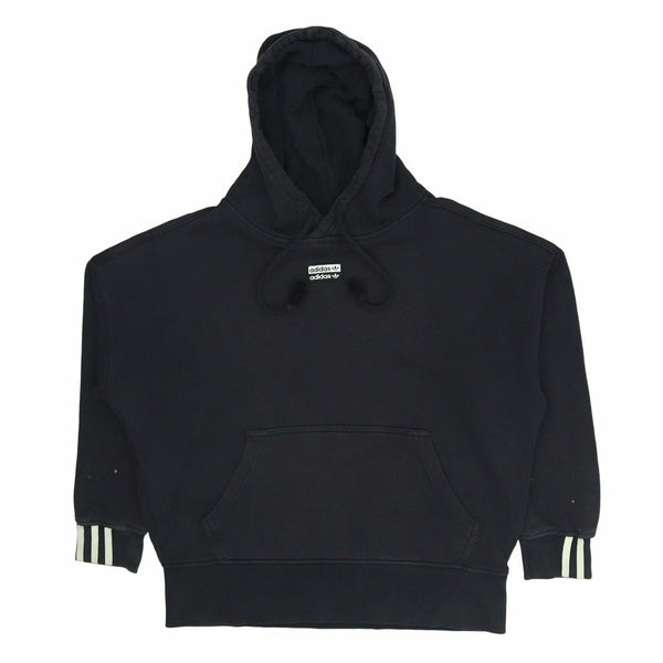 Adidas 90's Spellout Pullover Hoodie Small Black