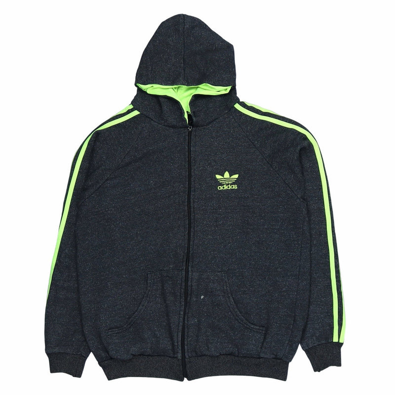 Adidas 90's Spellout Zip Up Hoodie XSmall Black