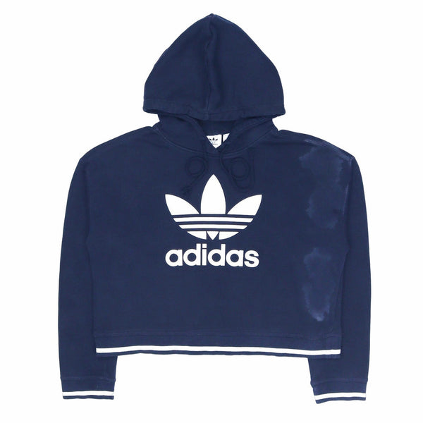 Adidas 90's Spellout Pullover Hoodie Small Blue