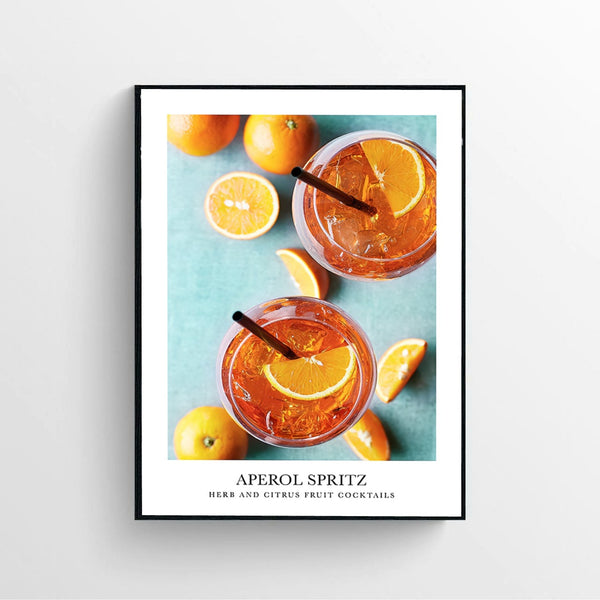 Aperol Spritz Cocktail Poster