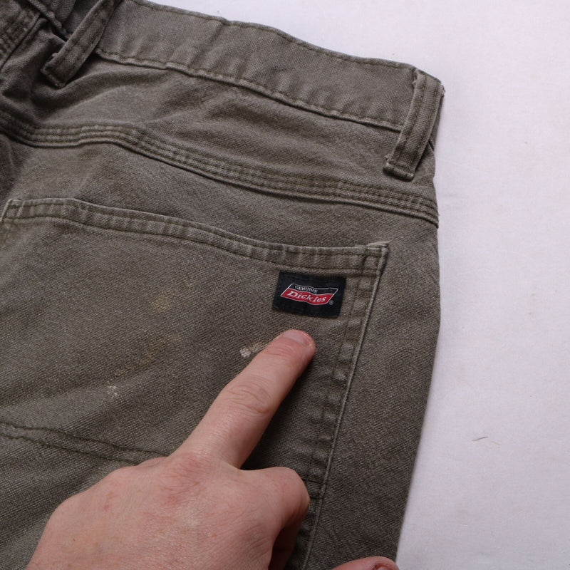 Dickies  Cargo Carpenter Workwear Trousers / Pants 34 Khaki Green