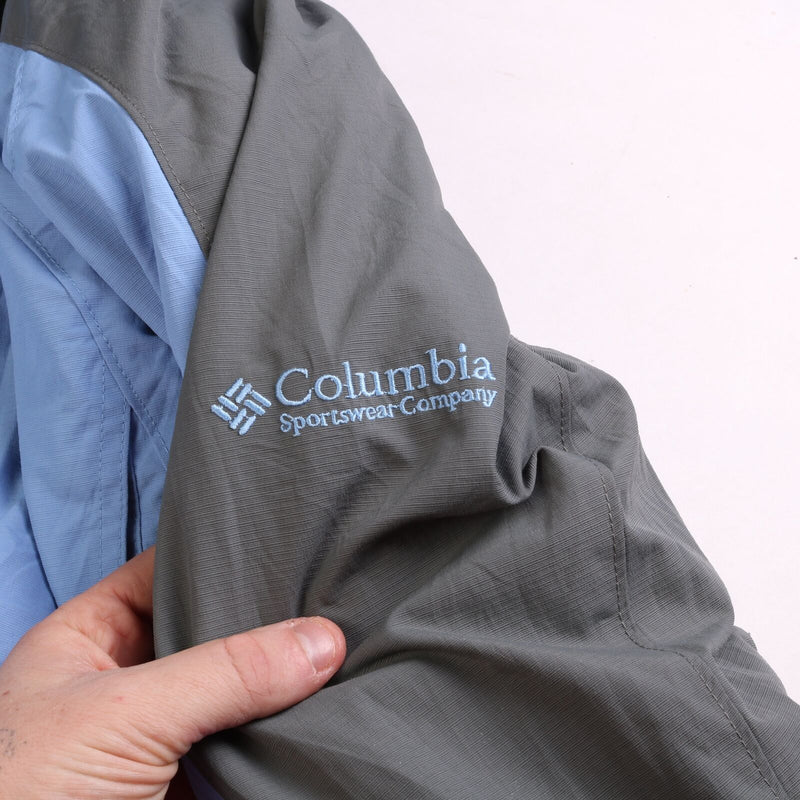 Columbia Hooded Lightweight Puffer Jacket Women's Large Blue