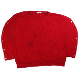 Calvin Klein  Knitted Jumper / Sweater Large (missing sizing label) Red