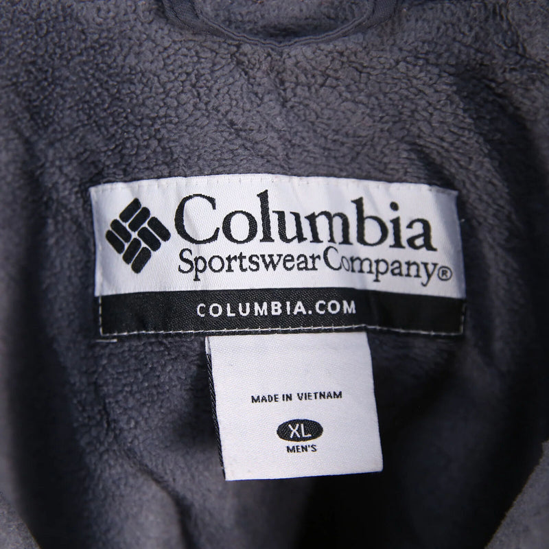 Columbia Sport 90's Spellout Logo Heavyweight Zip Up Windbreaker Jacket Men's X-