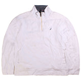 Nautica Quarter Zip Heavyweight Sweatshirt Men's X-Large White