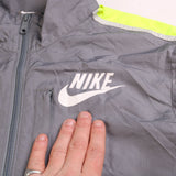 Nike Lightweight Full Zip Up Windbreaker Jacket Women's Small Grey
