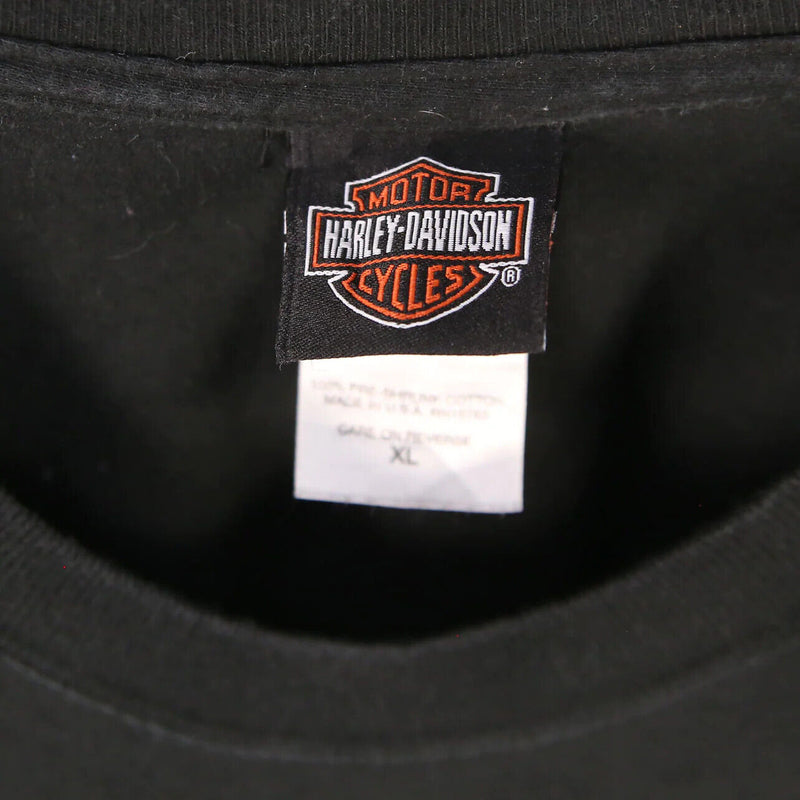 Harley Davidson Motor Cycle 90's Graphic Back Print Short Sleeve T Shirt XLarge