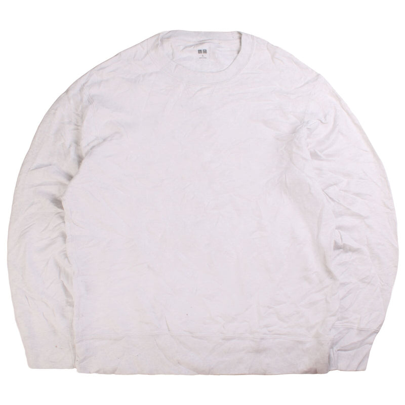 Uniqlo  Heavyweight Plain Crewneck Sweatshirt XLarge White