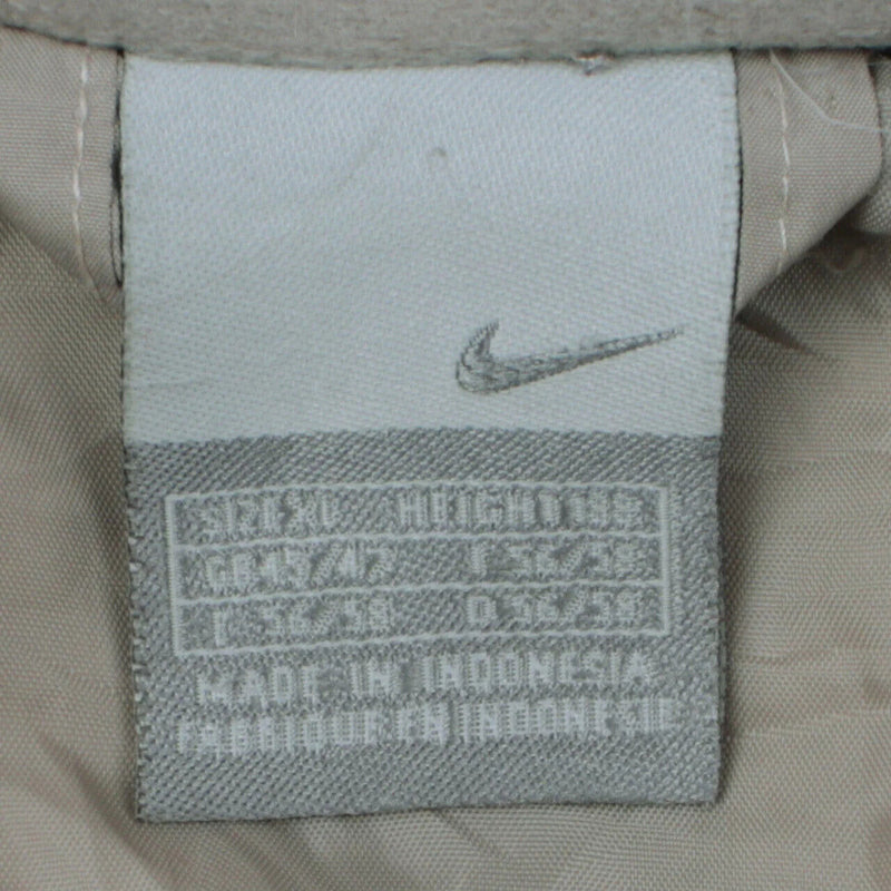 Nike 90's Heavy Weight Full Zip up Puffer Jacket XLarge Beige Cream
