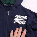 Puma  Full Zip Up Hoodie Large Navy Blue