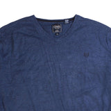 Chaps Ralph Lauren  Knitted V Neck Jumper / Sweater Large Navy Blue