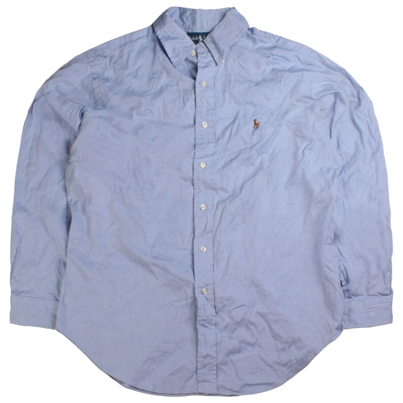 Polo Ralph Lauren Long Sleeve Button Up Shirt Men's Medium Blue