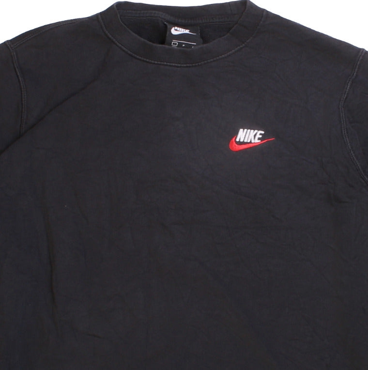 Nike Swoosh Heavyweight Crewneck Sweatshirt Small Black