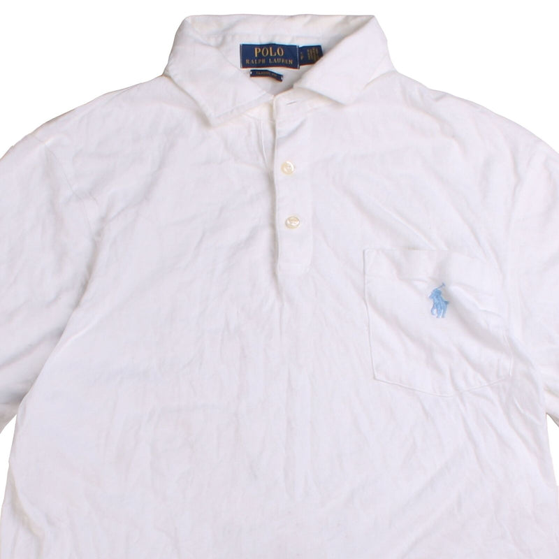 Ralph Lauren Short Sleeve Button Up Polo Shirt Small White