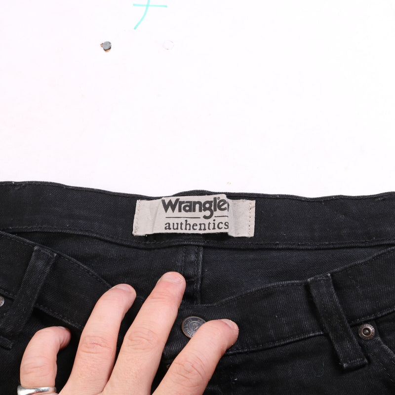 Wrangler  Denim Baggy Straight Leg Jeans / Pants 38 Black