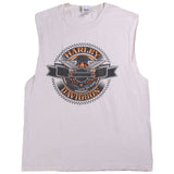 Harley Davidson  Motorbike Back Print Grand Canyon Vest T Shirt Large White