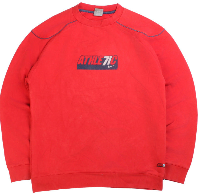 Nike Athletic Heavyweight Crewneck Sweatshirt XLarge Red