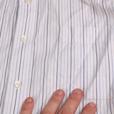 Tommy Hilfiger Long Sleeve Button Up Striped Shirt Men's Large Blue