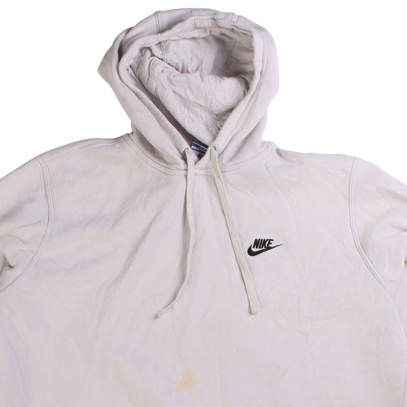Nike  Long Sleeve Off White Hooded Hoodie XLarge White