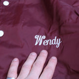 West Wind Wendy Button Up Bomber Jacket Men's Medium Burgundy Red