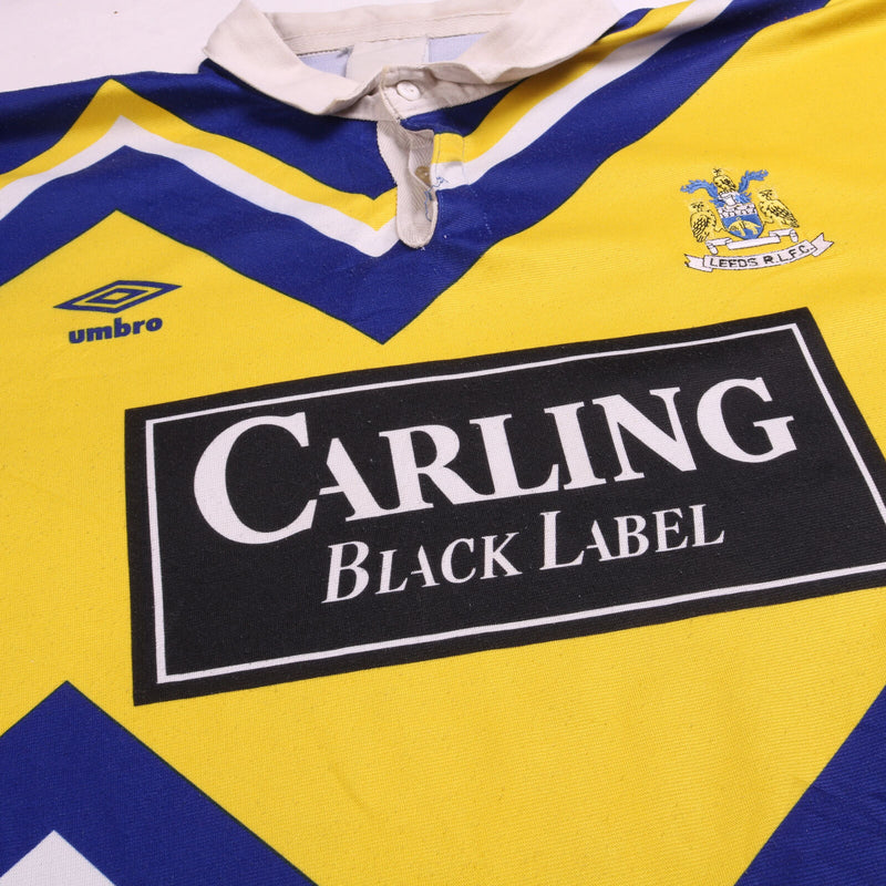 Umbro Leeds RLFC 1991-1992 Home Rugby Shirt Polo Shirt Medium (missing sizing la