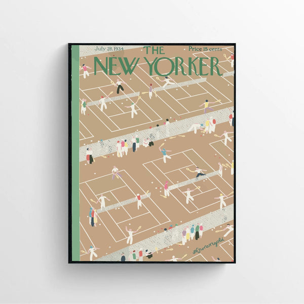 New Yorker Tennis Print poster