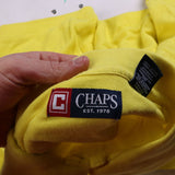 Chaps Ralph Lauren Short Sleeve Button Up Polo Shirt Men's Large Yellow