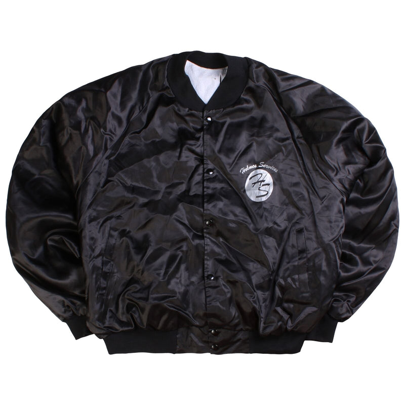 Holmes Holmes Services Button Up Bomber Jacket Large (missing sizing label) Blac