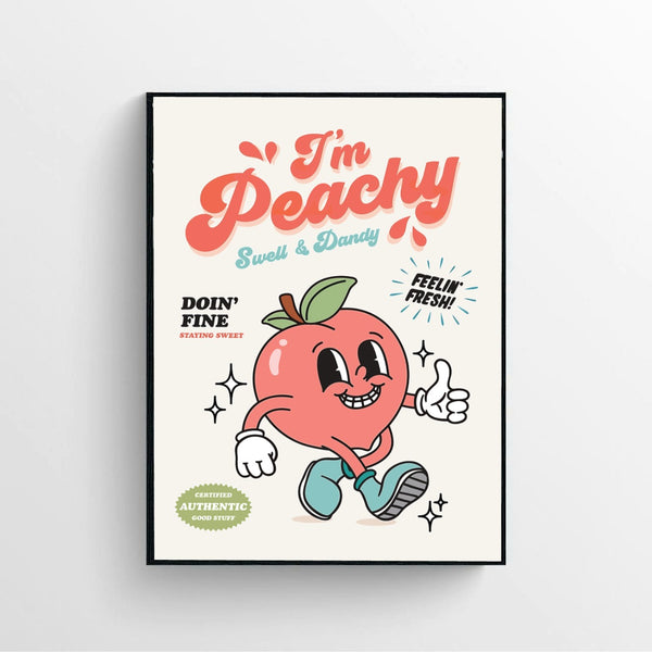 Retro Wall Art I'm Peachy Character Poster