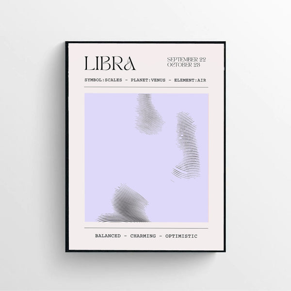 Libra Zodiac Print poster