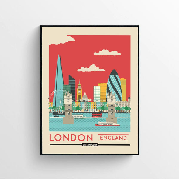 BGMJ London England  Travel Poster